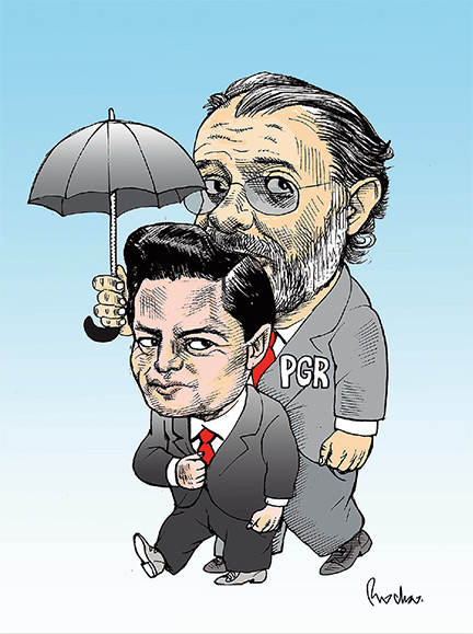 Procurador de espaldas