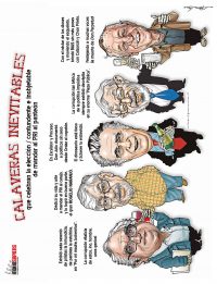 Calaveras inevitables que celebran la elección / contundente e inobjetable de mañanear al PRI al panteón