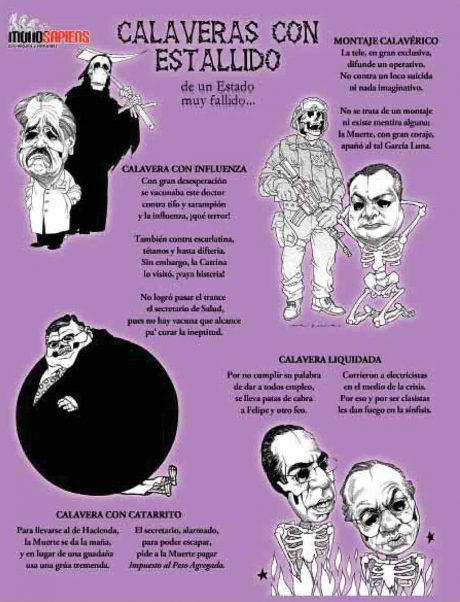 calaveras con estallido